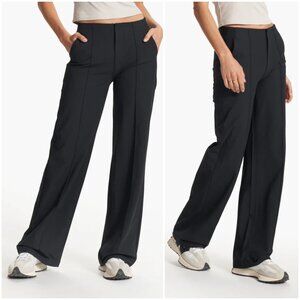 VUORI Womens Meta Wide Leg Pant Black Tailored Performance size M Athleisure